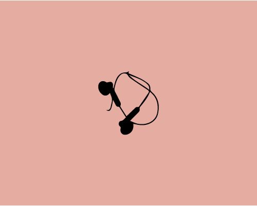 The Soundtrack logo, black ear phones
